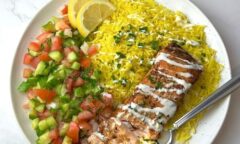 Salmon With Yellow Rice
