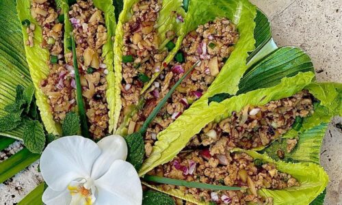 Savory Thai Turkey Wraps With Roasted Peanuts