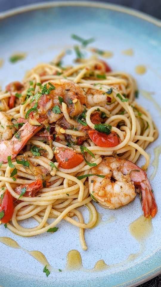 Spaghetti Prawns