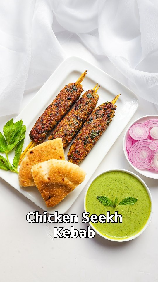 Spicy Chicken Seekh Kebabs
