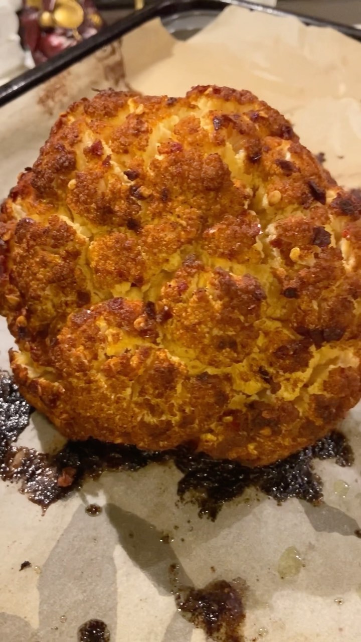 Spicy Whole Roasted Cauliflower