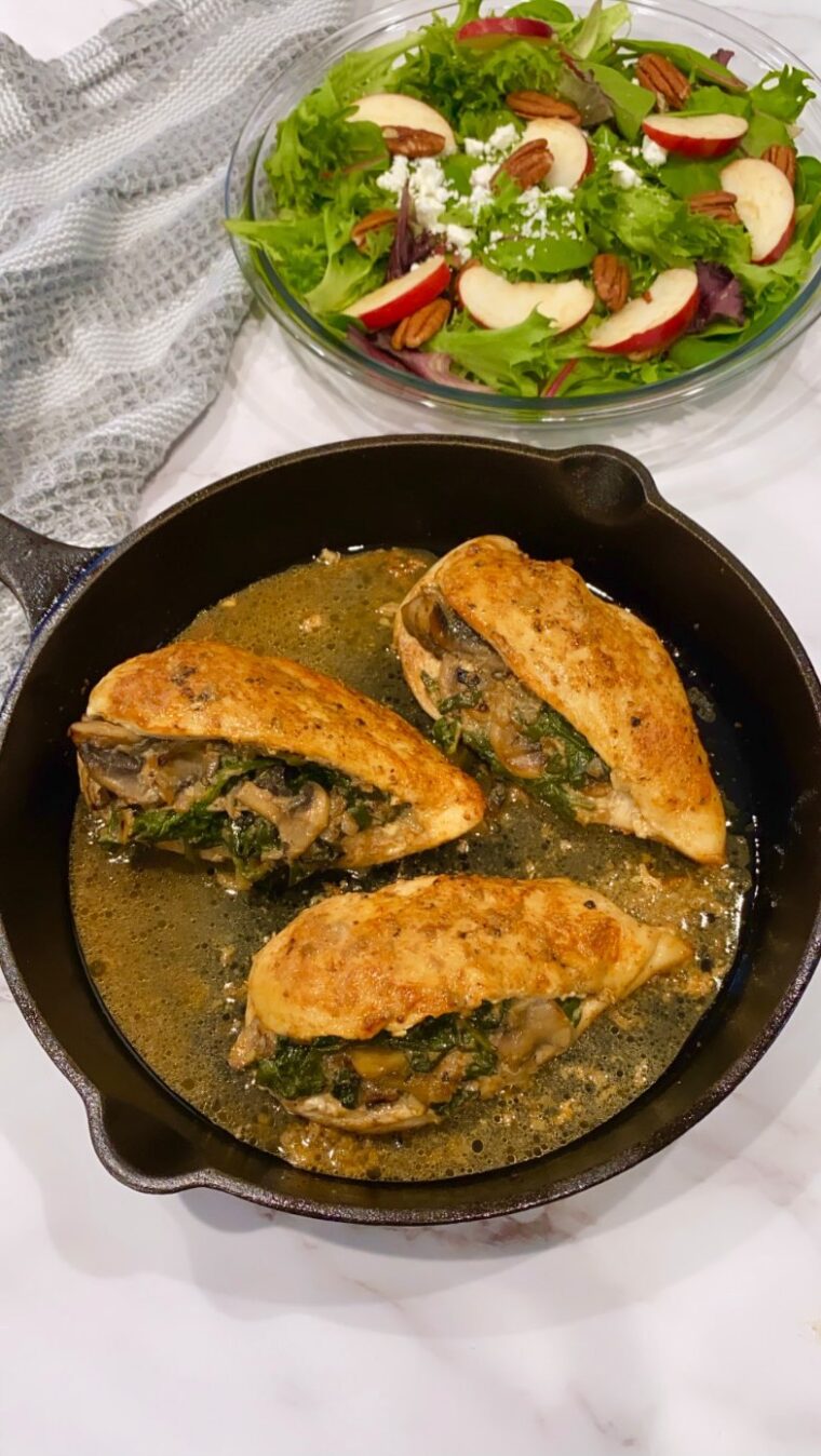 Spinach Mushroom Stuffed Chicken