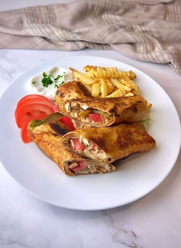 Turkish Chicken Shawarma With Red Sauce