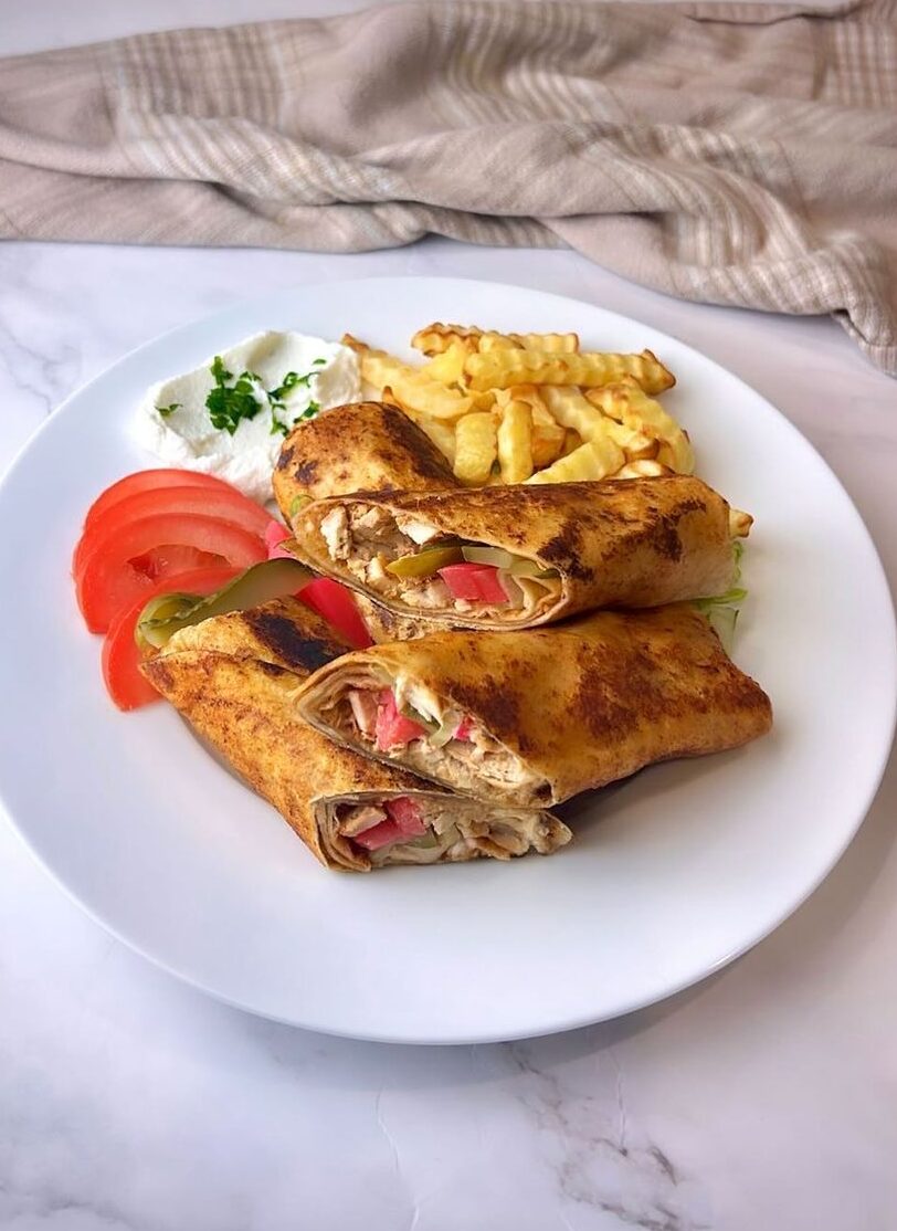 Turkish Chicken Shawarma With Red Sauce