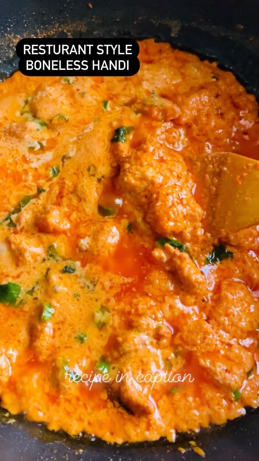 Boneless Chicken Malai Handi