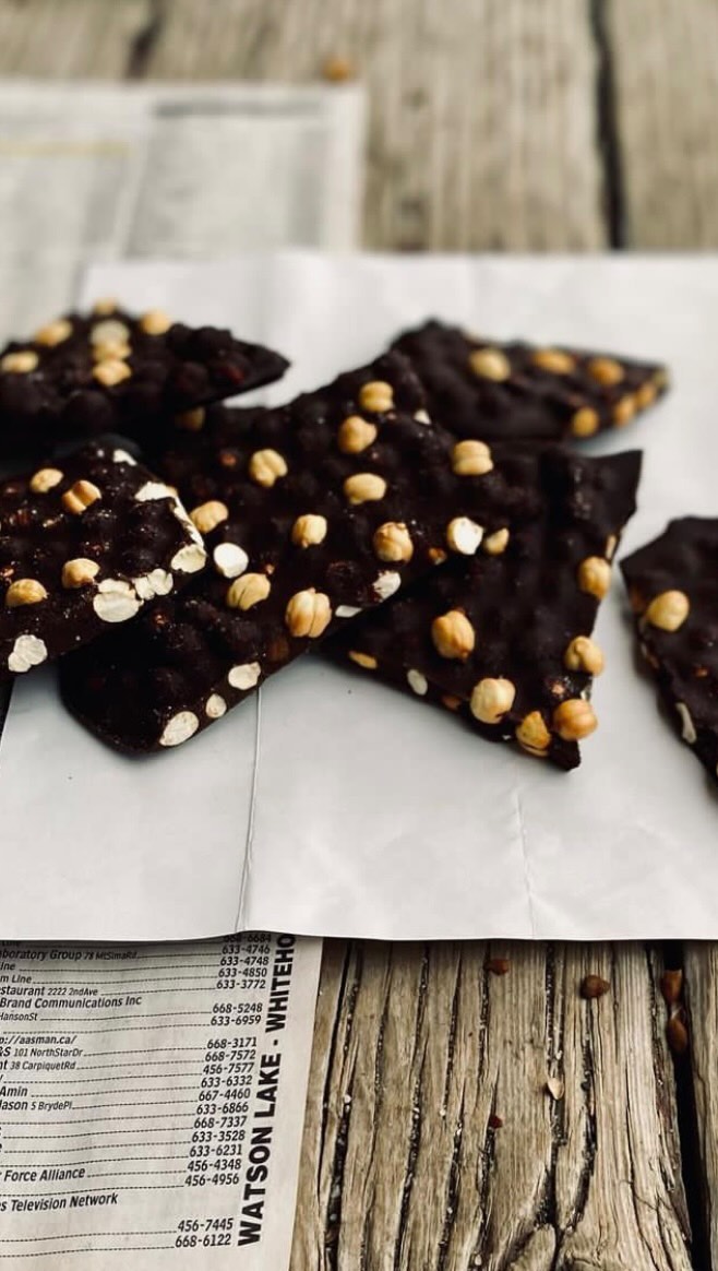Chocolate Chickpea Bark