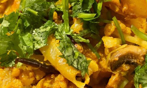 Creamy Mushroom And Cauliflower Curry