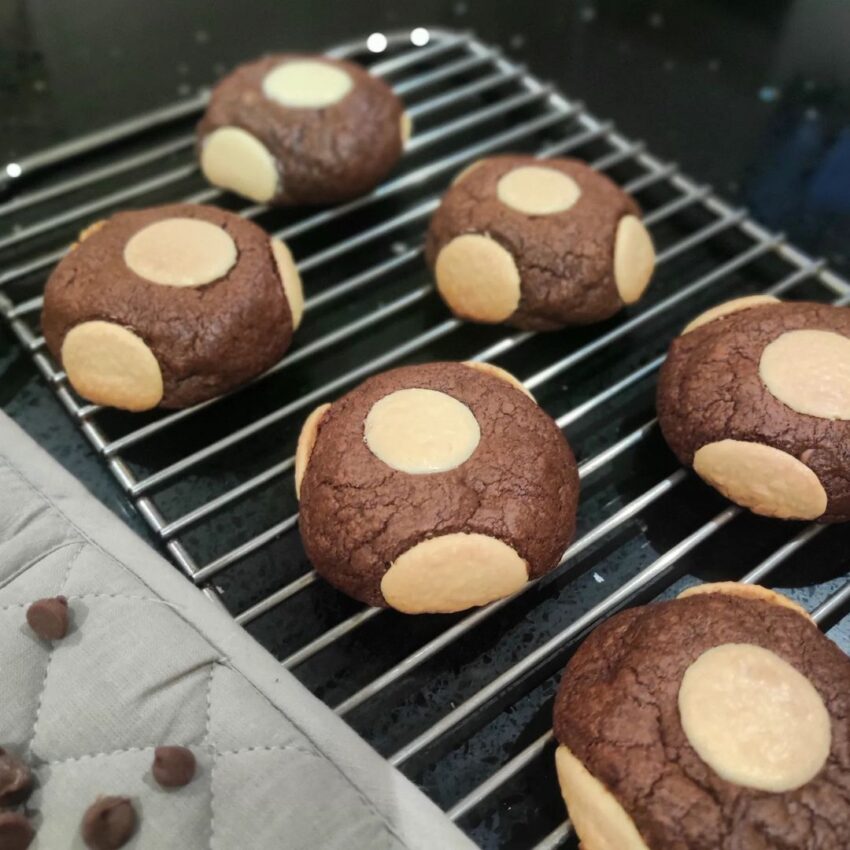 Fudgy New York Style Triple Chocolate Cookies
