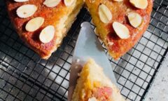 Hot Milk Almond Cake With Honey Glaze