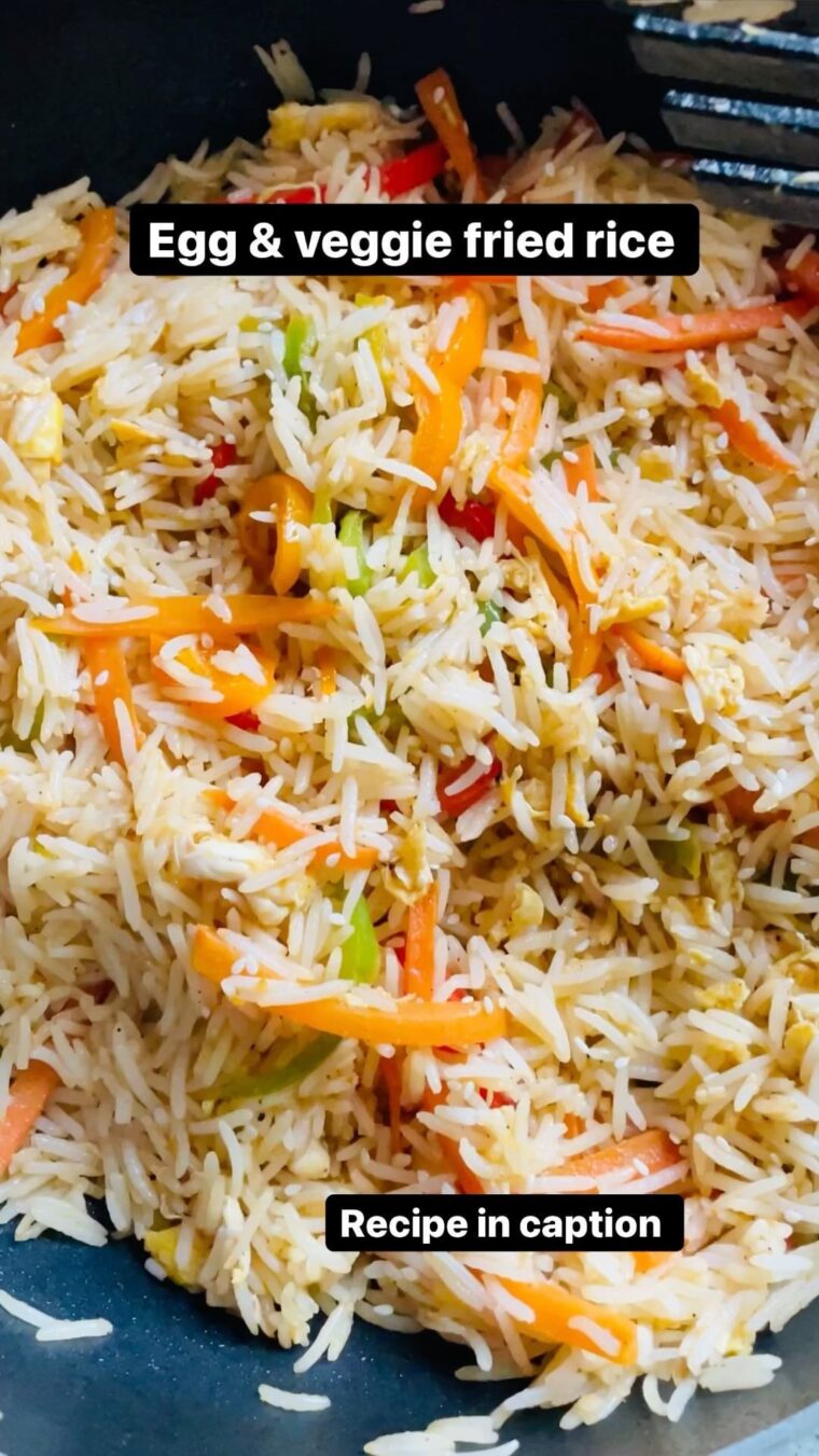 Pakistani Style Chinese Eggs & Veggies Fried Rice