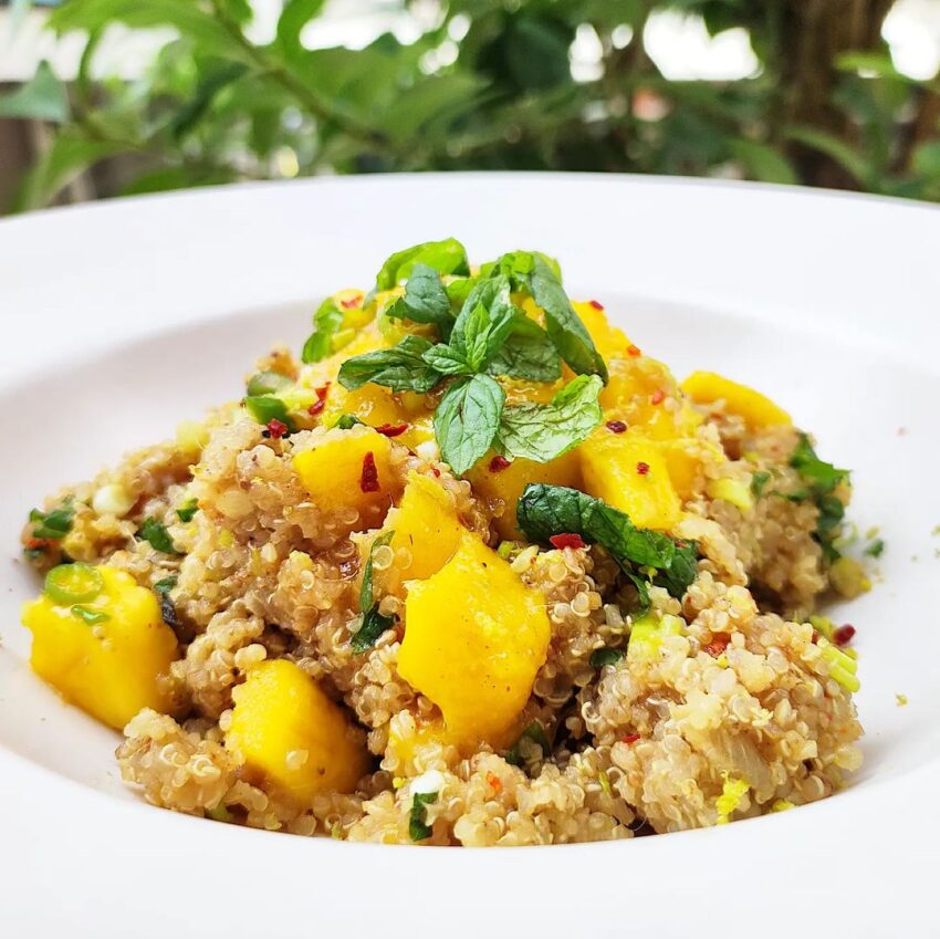 Quinoa Salad With Mango & Mint