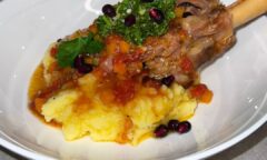 Slow Cooked Lamb Shanks With Lemony Gremolata
