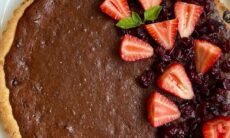 Cranberry And Chocolate Ganache Tart