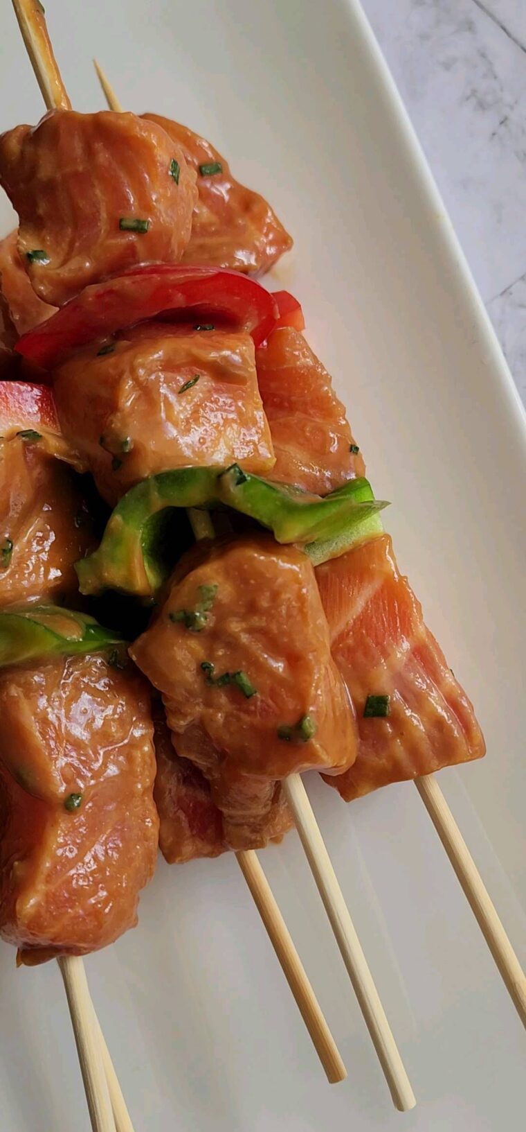 Miso Salmon Kebabs