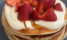 Protein-filled Pancake Stacks