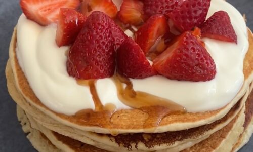 Protein-filled Pancake Stacks