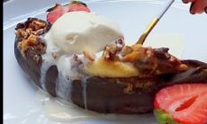Air-fryed Banana Split