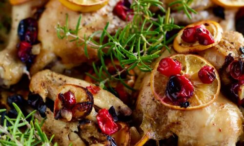 Baked Cranberry Chicken With Rosemary