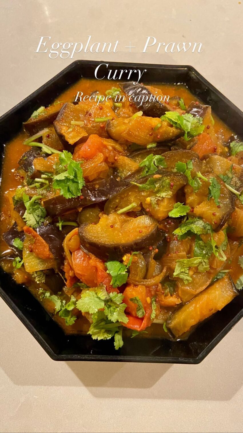 Eggplant Prawn Curry