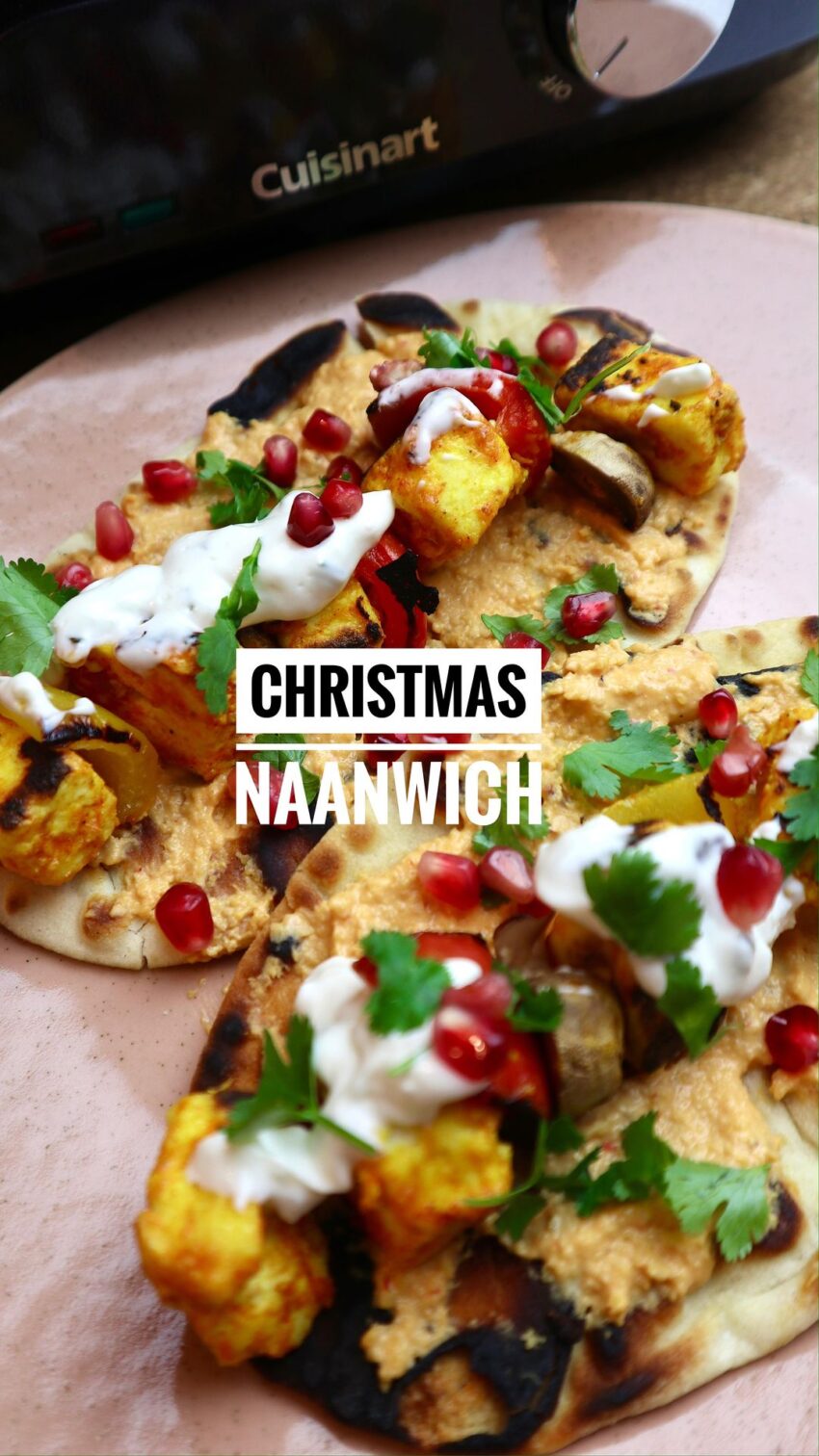 Leftover Christmas Paneer Naanwich