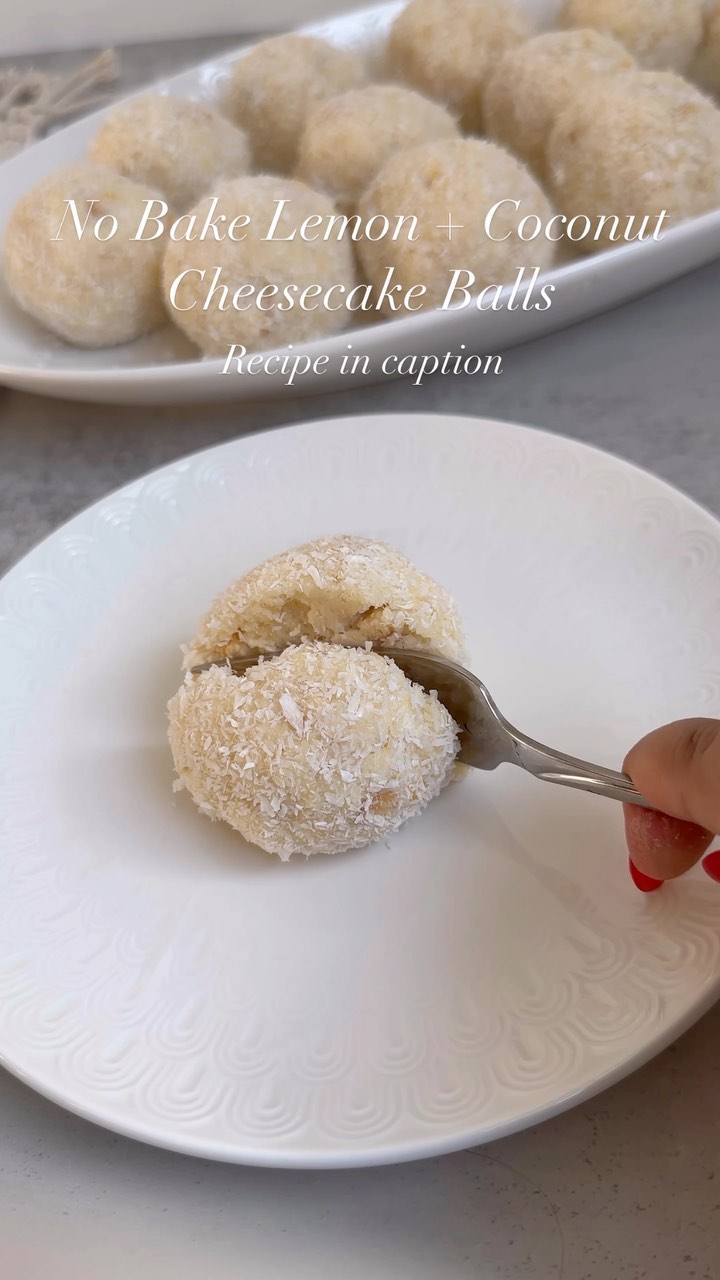 No Bake Lemon And Coconut Cheesecake Balls