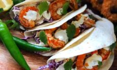 Prawn Tacos With Creamy Coriander Sauce