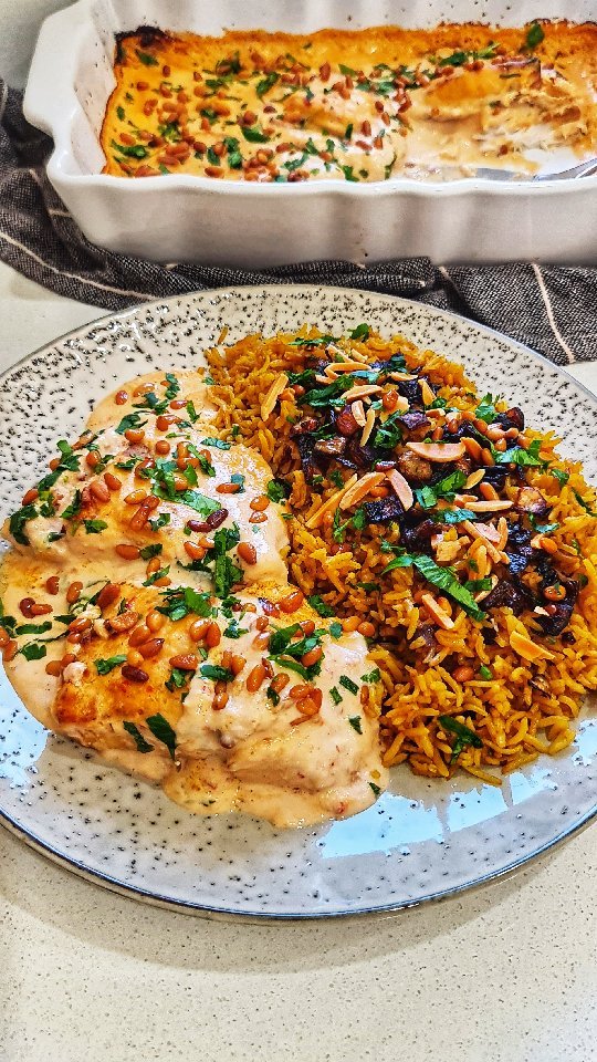 Sayadiey And Fish With Tahini Sauce