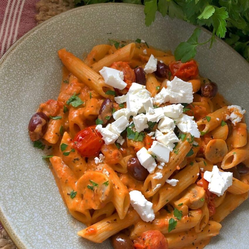 Vegetarian Pink Sauce Pasta