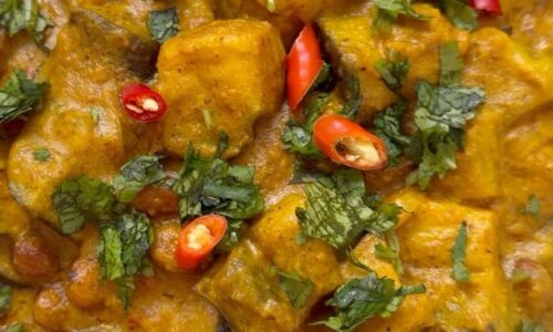 Creamy Almond Eggplant Curry