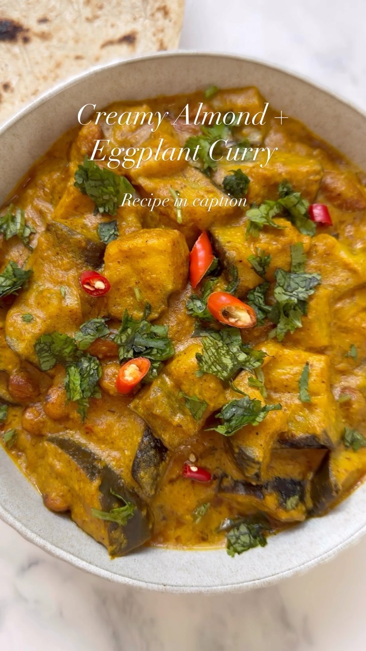 Creamy Almond Eggplant Curry