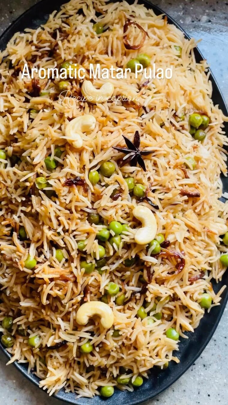 Golden Brown Peas Pulao