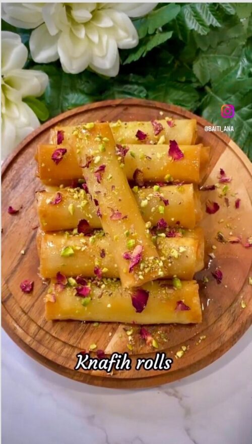 Knafih rolls crispy