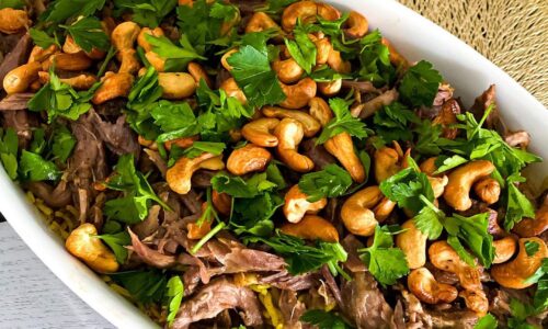 Pulled Lamb On Mansaf Rice