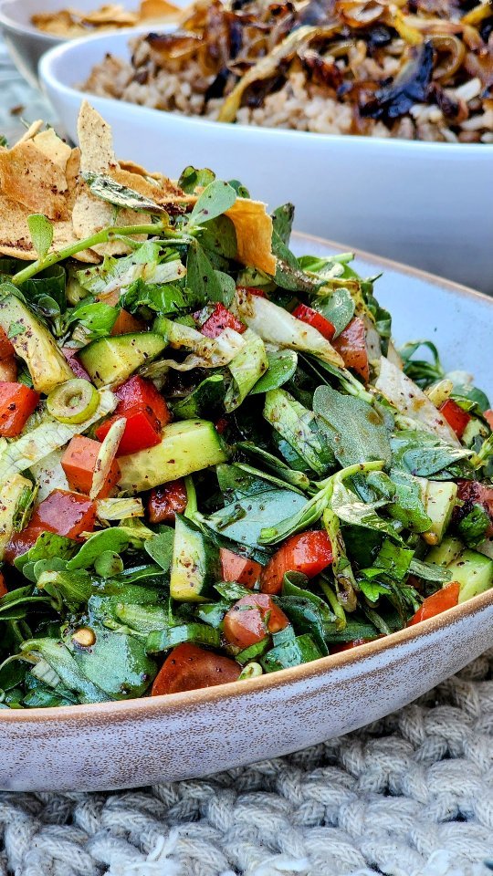Purslane Fattoush Salad