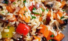Roast Vegetable Brown Rice Salad
