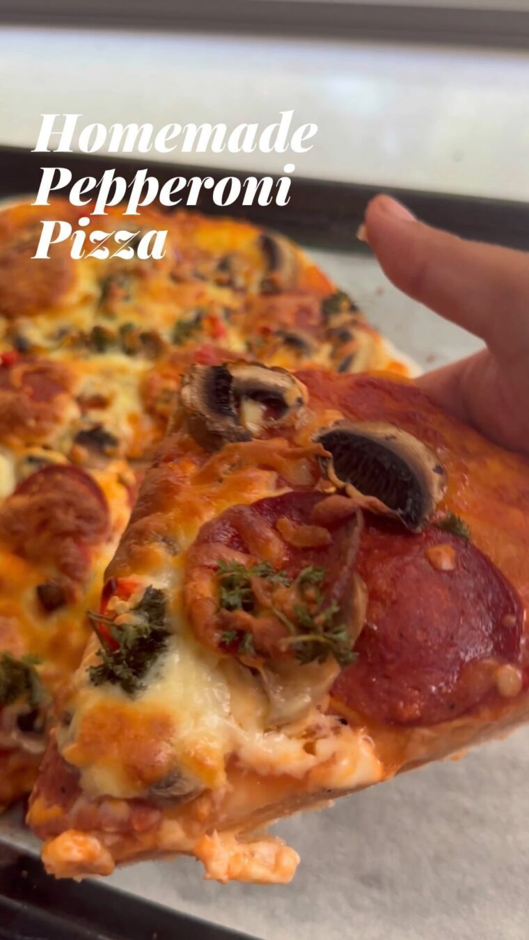 Homemade Pepperoni Pizza