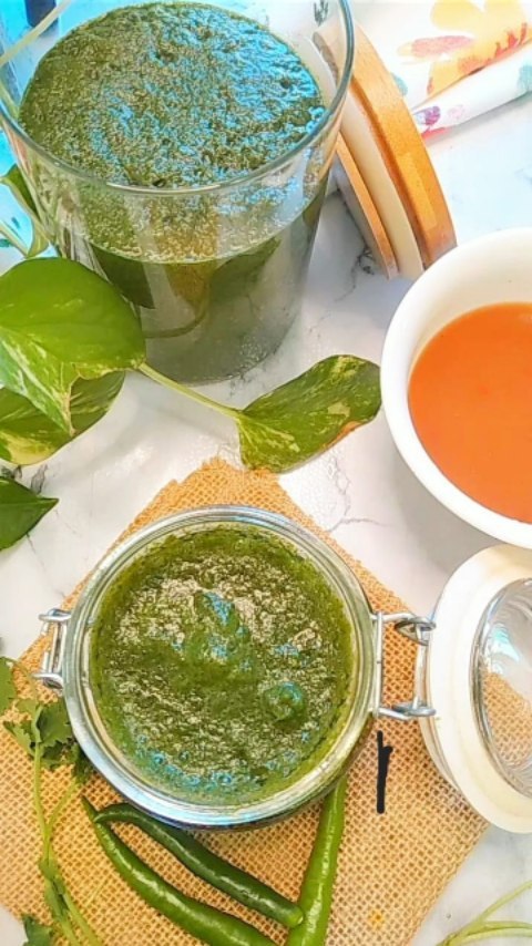Spicy Hari Chutney