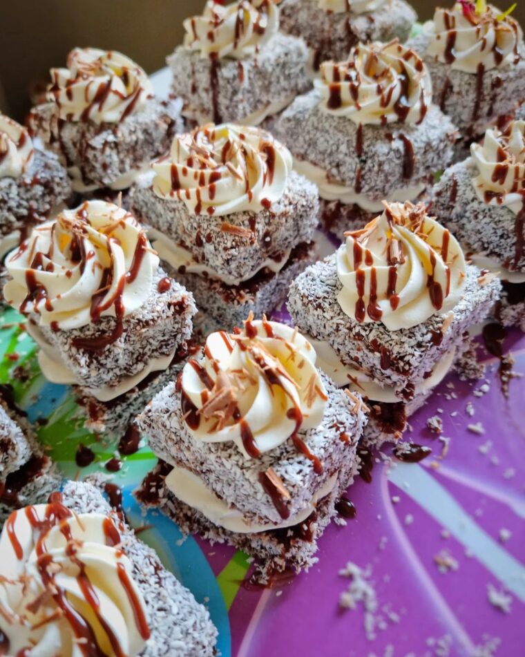 Double Chocolate Eggless Lamingtons