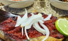 Grilled Sambal Stingray In Banana Leaves (Ikan Pari Bakar)