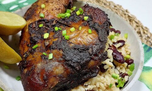 Jamaican Jerk Chicken With Rice & Peas