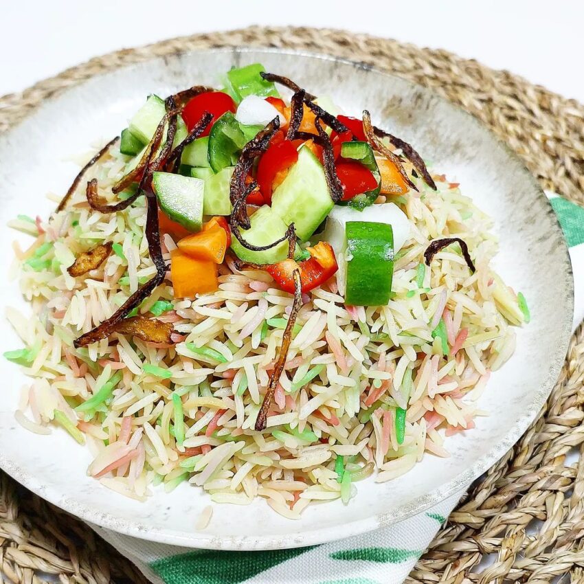 Nasi Hujan Panas (Malaysian Rainbow Rice)