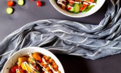 Spicy Chickpeas And Rosted Vegetables Bowls