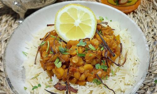 Spicy Moroccan Chickpea & Lentil Stew