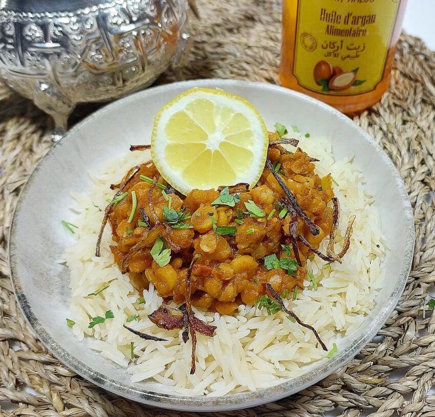 Spicy Moroccan Chickpea & Lentil Stew