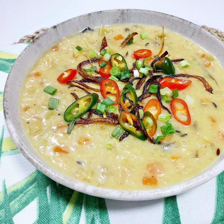 Vegan Bubur Lambuk (Malaysian Spiced Rice Porridge)