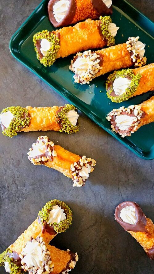 Homemade cannoli dessert