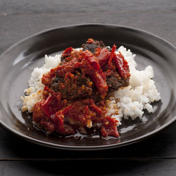 Indonesian spicy food - Dendeng balado