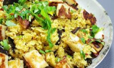 Eggplant Couscous & Halloumi