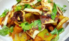 Mediterranean Vegetable Stew With Halloumi