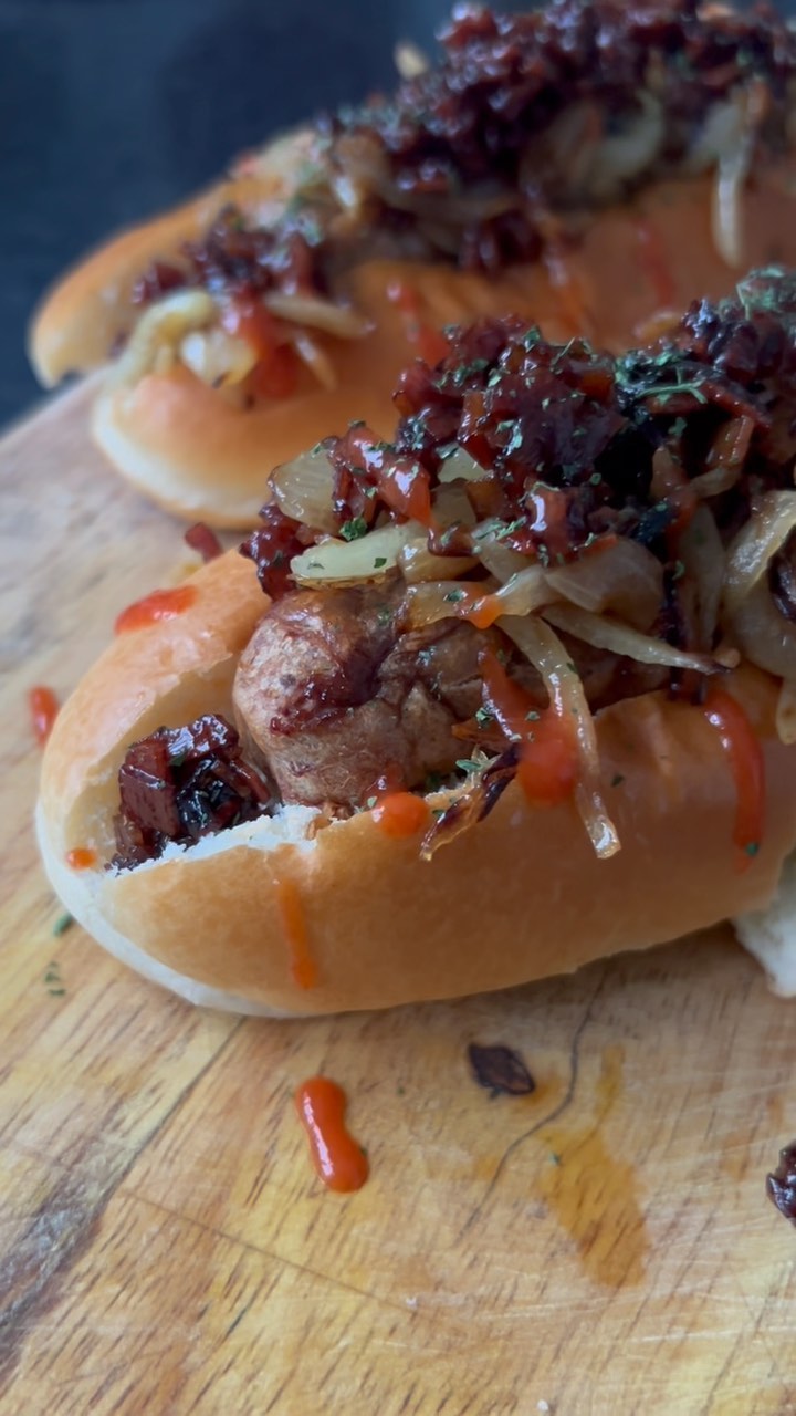 Naga Bacon Jam Hot Dogs